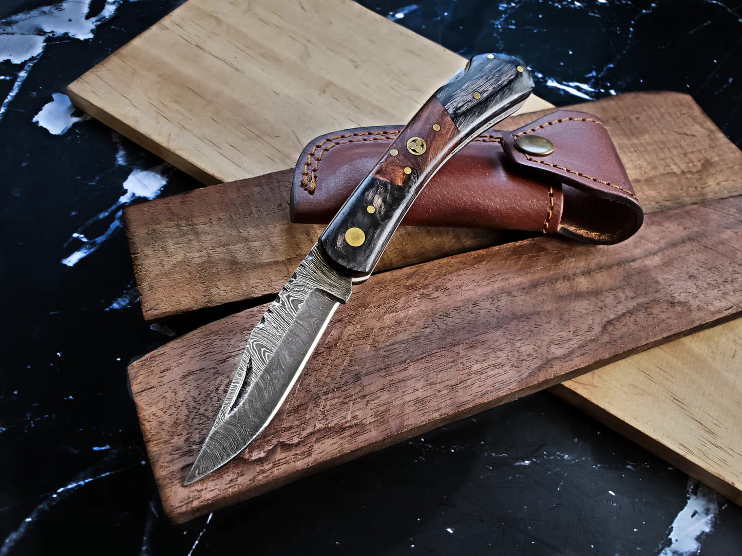 Pekka and Walnut Folding Knife