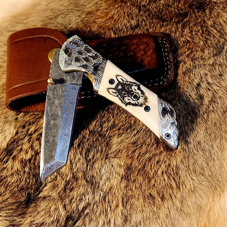 American Eagle - Raindrop Damascus folder/ EDC/