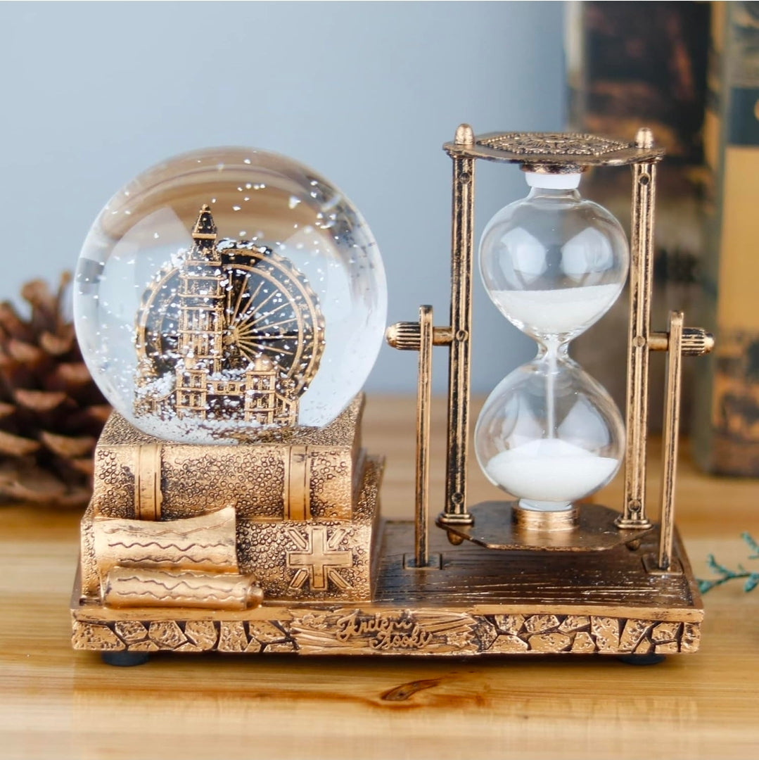 Snow globe sand timer