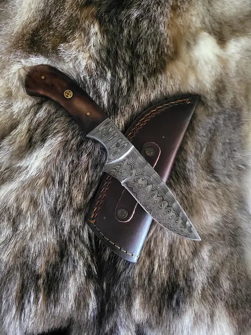 Camp Style Damascus Knife