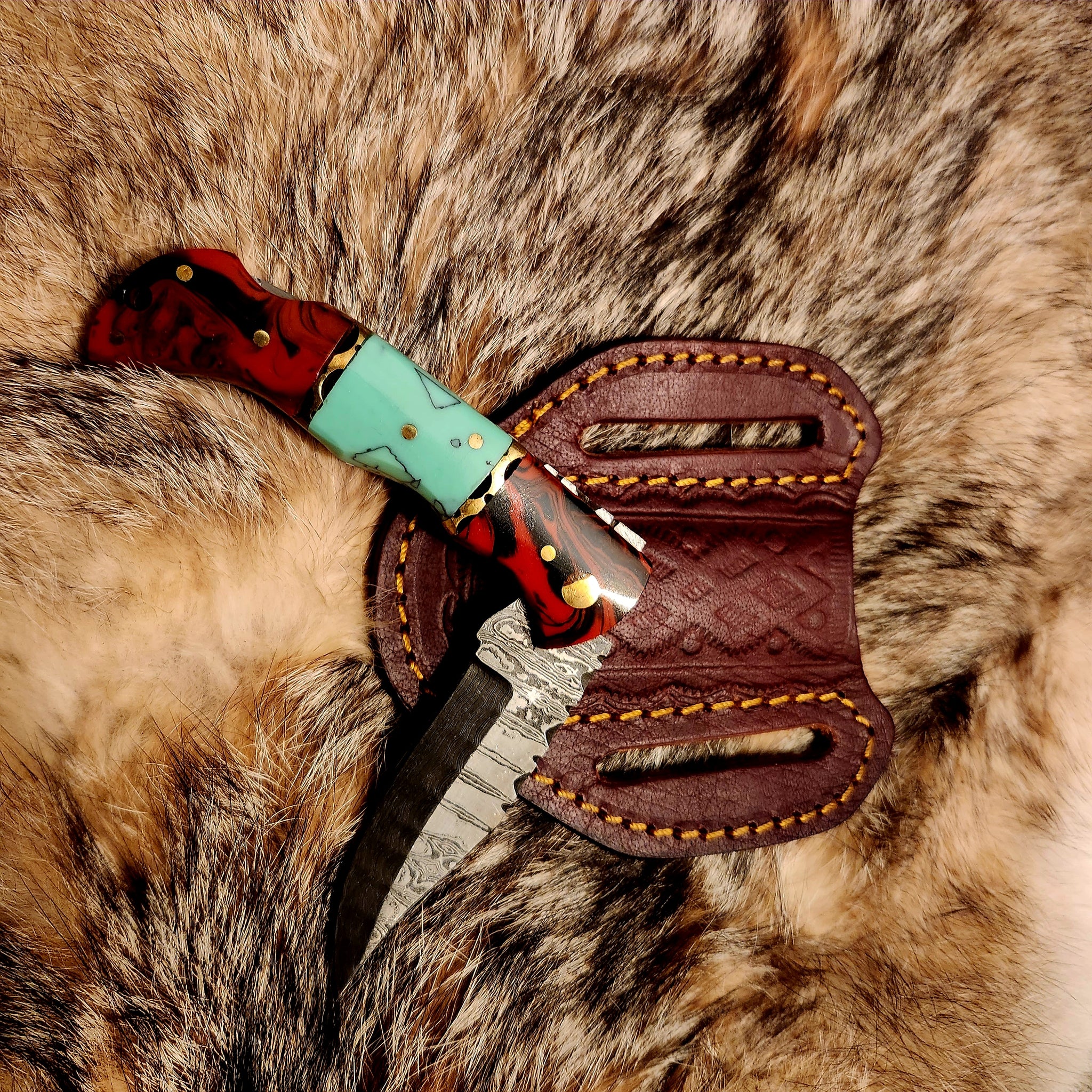 Red and Blue Resin Folder