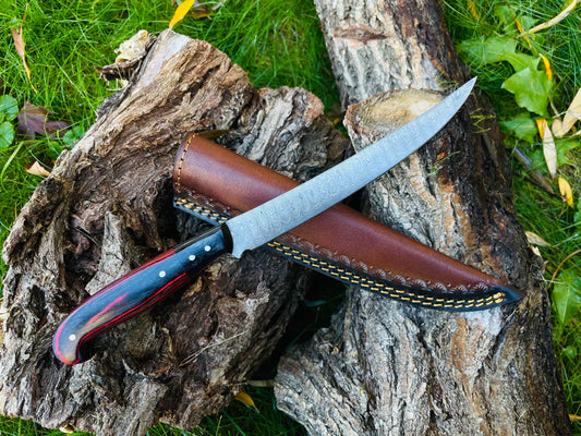 Red Wood Filet Knife