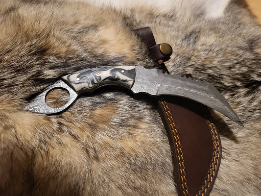 Serrated Back Karambit Knife