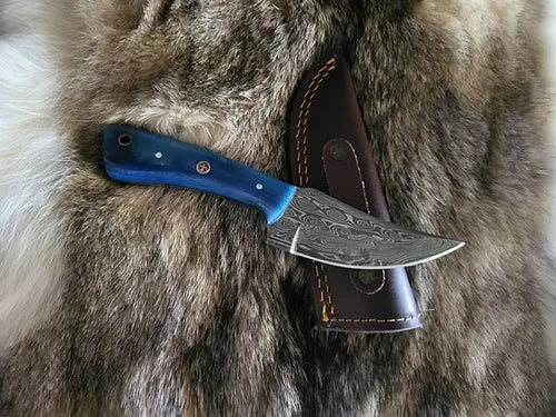 Blue Handled Hunting Knife