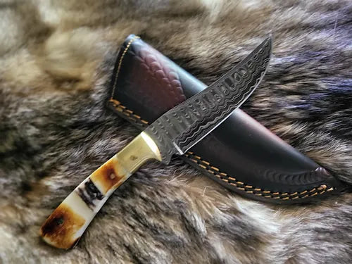 Burnt Bone Hunting Knife