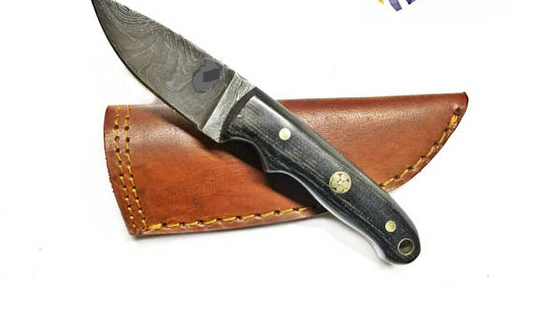 DAMASCUS STEEL DROP POINT KNIFE, MINI EVERYDAY CARRY