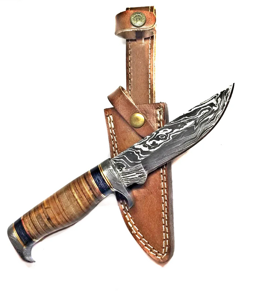 Leather Handle Hunting Knife